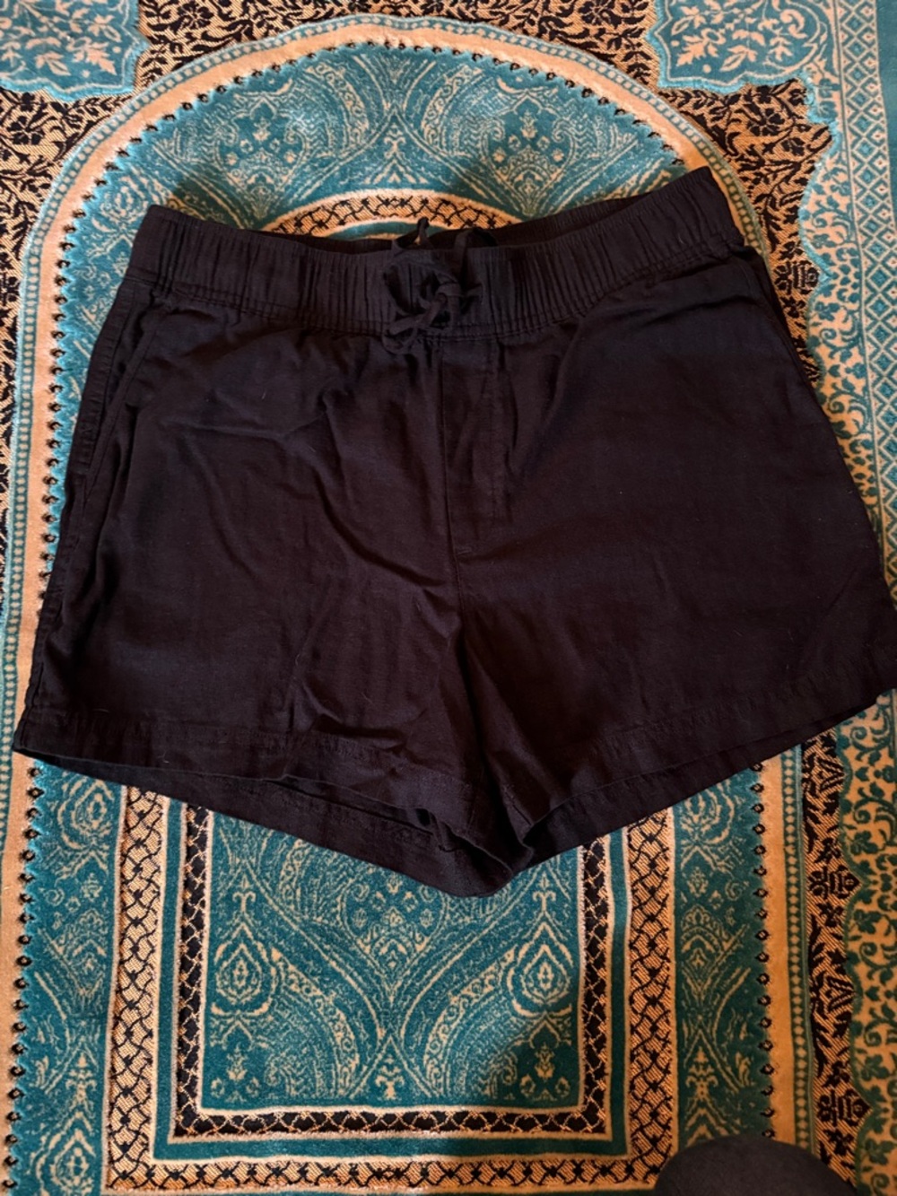 GAP Black Linen Blend Shorts